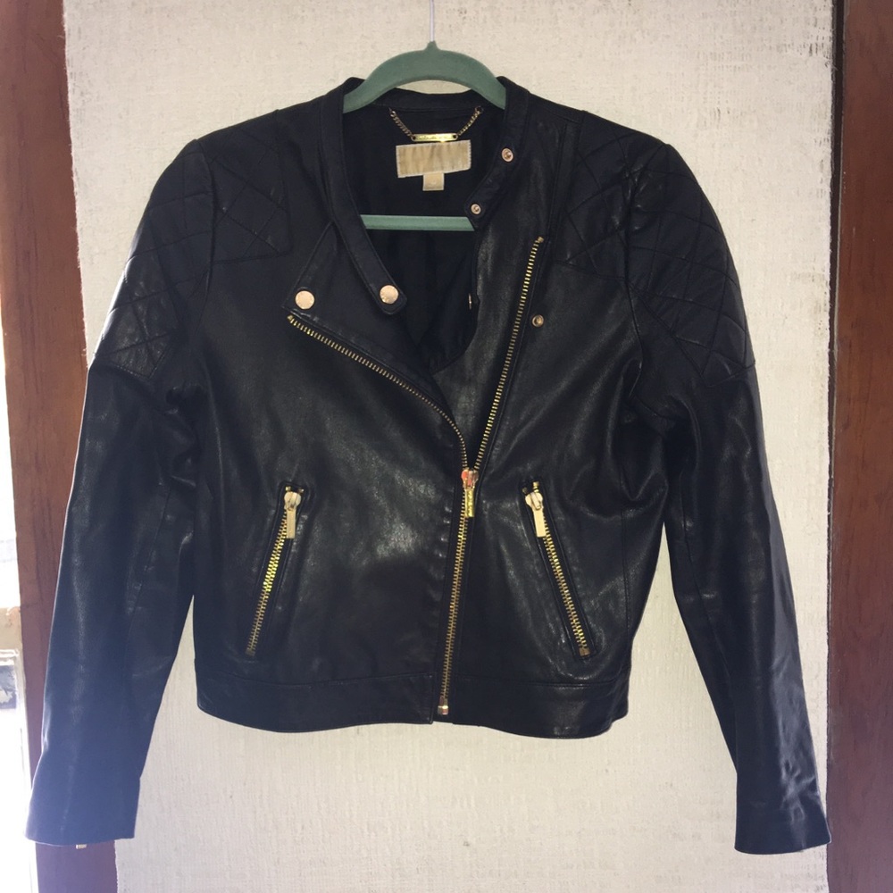 Michael kors leather jacket